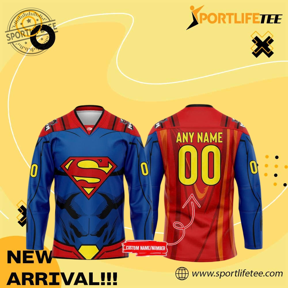 Macon Mayhem X Superman Limited Edition Hockey Jersey