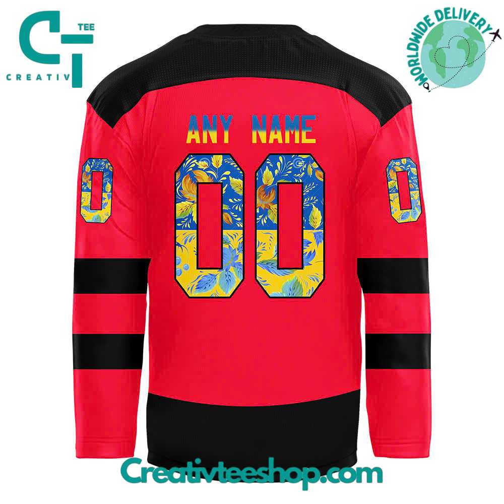 New Jersey Devils X Ukrainian Heritage Day 2024 Hockey Jersey