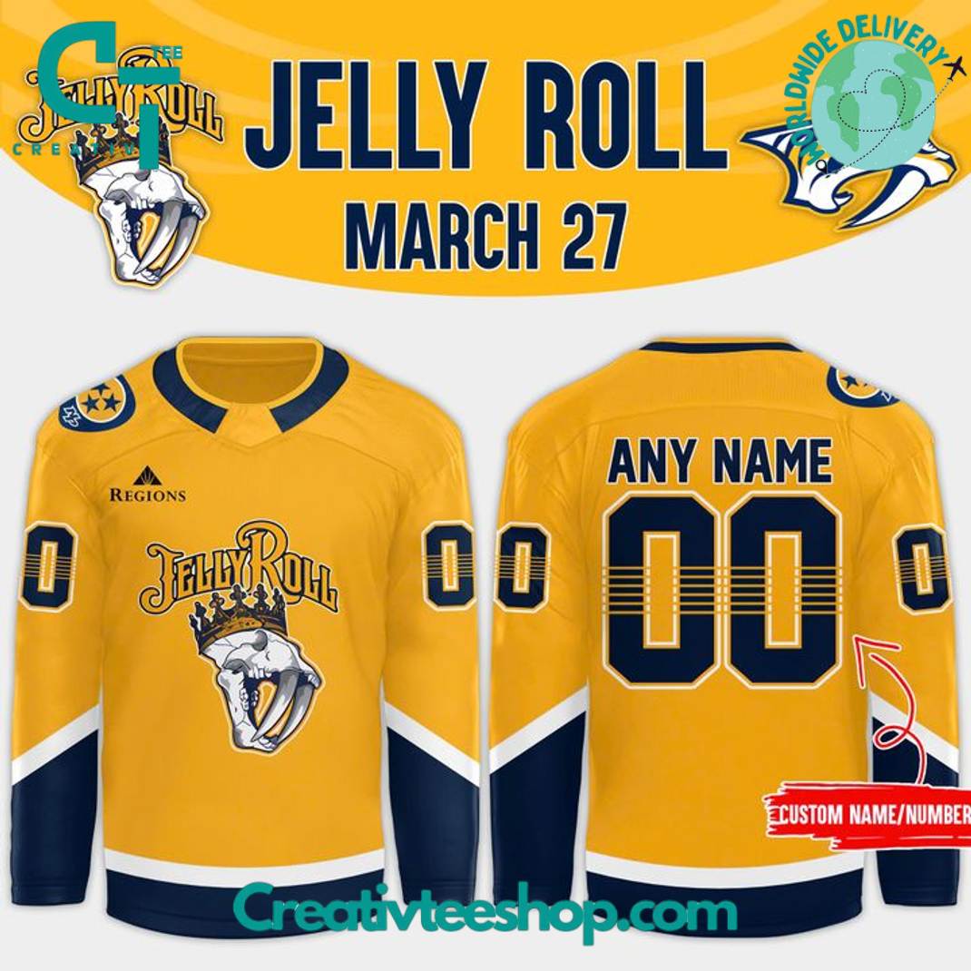 Nashville Predators X Jelly Roll Night Special Hockey Jersey