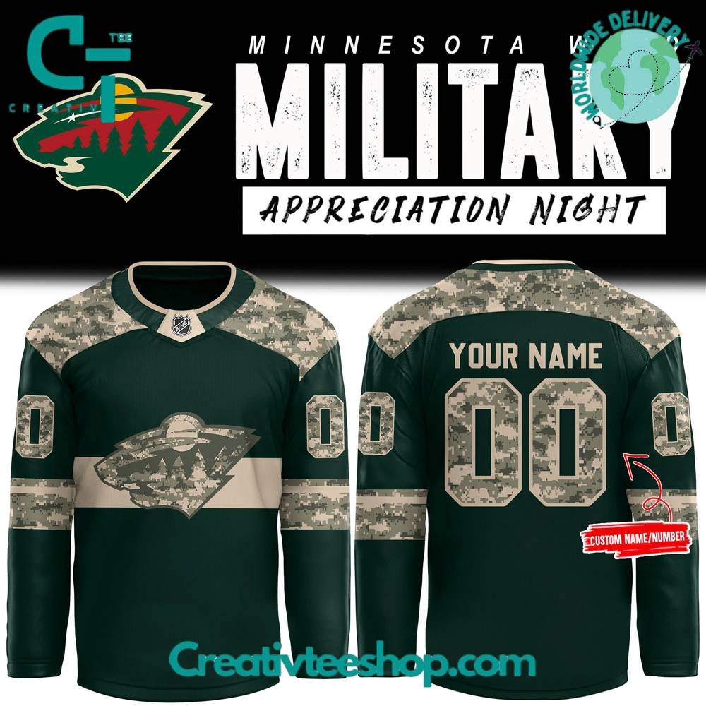 Minnesota Wild X 2024 Military Appreciation Night Hockey Jersey